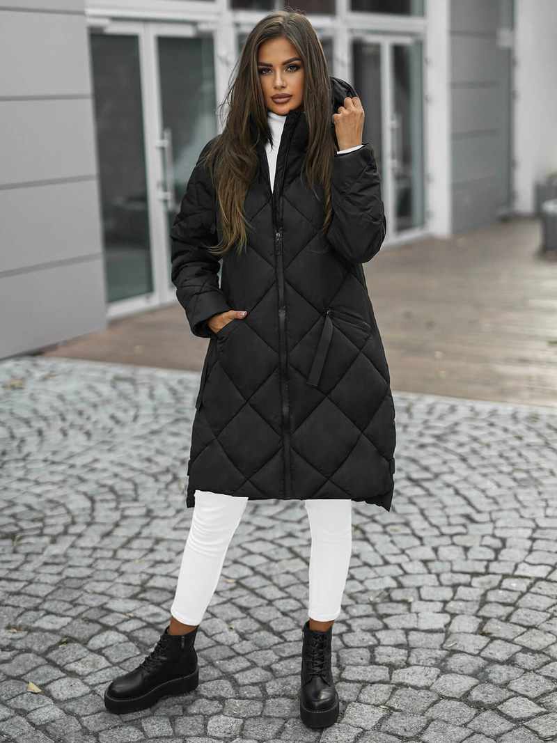 Dámská Bunda Černá OZONEE JS/5M3168/392Z