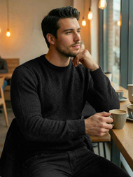 Pánský Svetr Černý OZONEE JS/59B3607/3