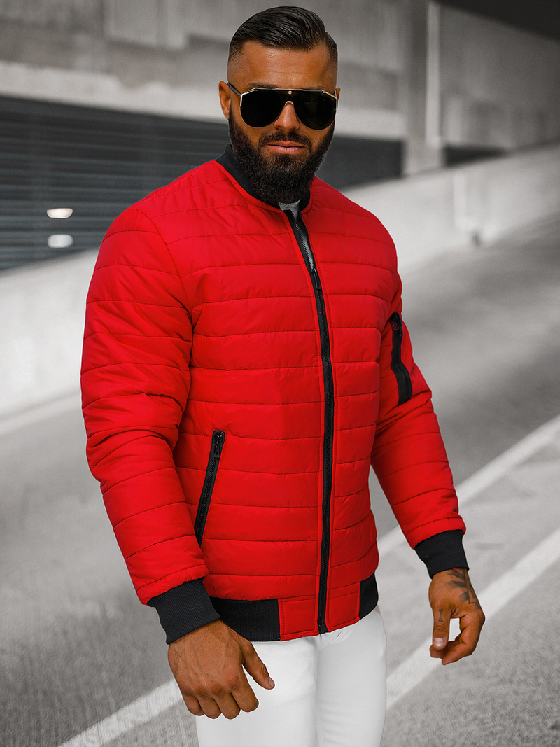 Pánská Bunda Červená OZONEE JS/MY02Z