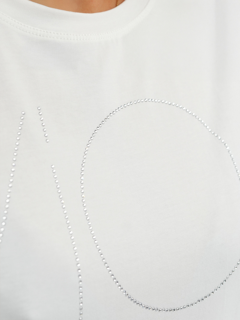 Dámské Tričko Bílé OZONEE JS/YJ77841