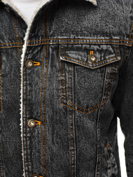 Pánská Džínová Bunda Grafitová OZONEE JB/JP1109Z 