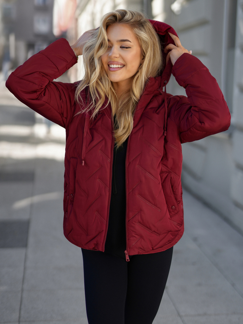 Dámská bunda burgundská OZONEE JS/16M9300/06