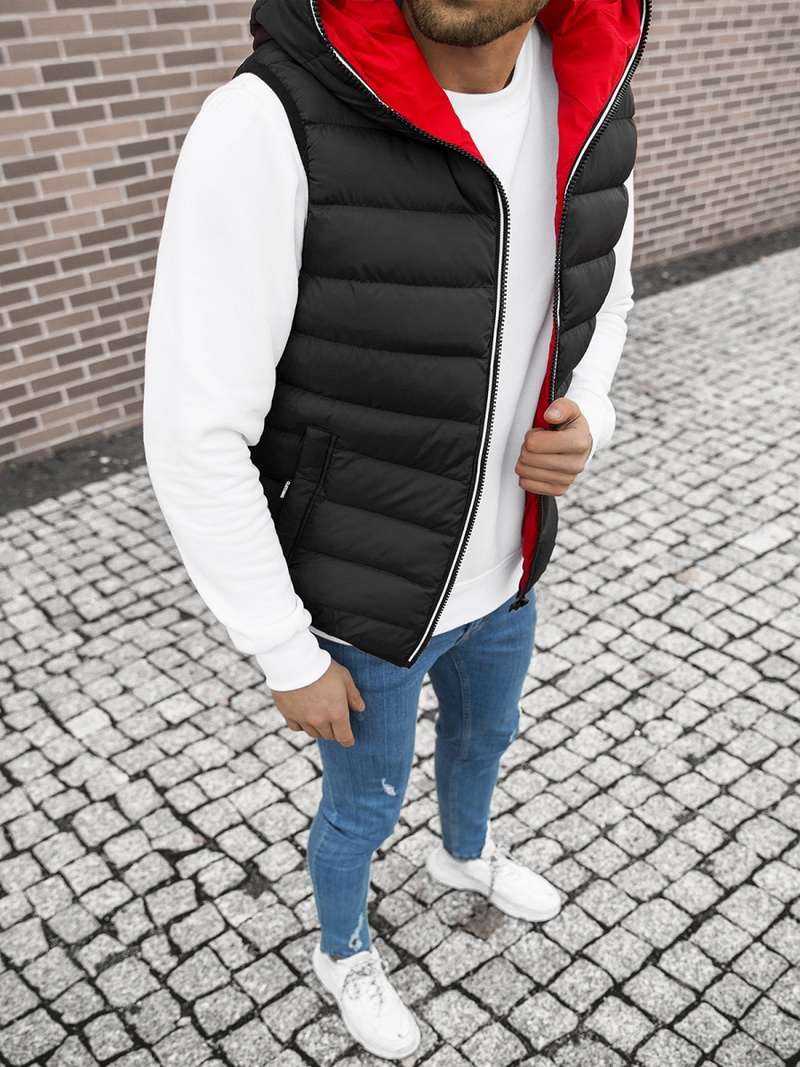 Pánská Vesta Černá OZONEE N/6878/1Z