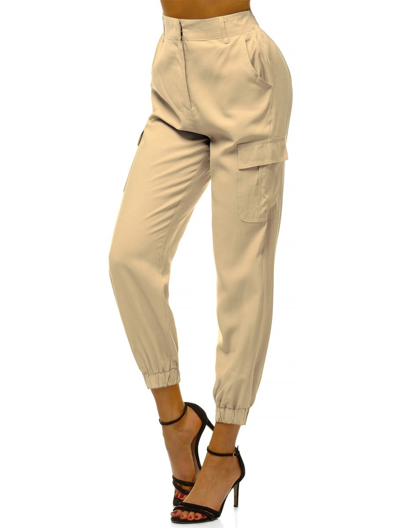 Dámské jogger kalhoty Jasně-Béžové OZONEE O/HM005