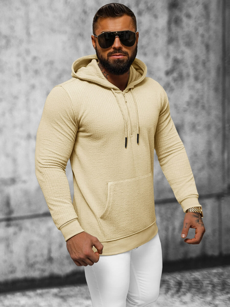 Pánská Mikina Béžová OZONEE O/TB2273