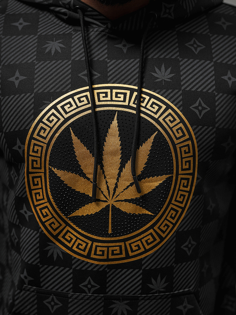 Pánská Mikina Černá OZONEE O/B265