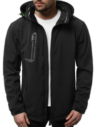 Pánská Bunda Softshell Černo-Zelená OZONEE GE/12267