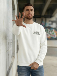 Pánská Mikina Bílá OZONEE JS/65B3918/1Z