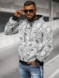 Pánská Mikina Bílá OZONEE JS/8B1256/1