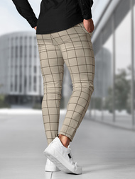 Pánské Chino Kalhoty Béžové OZONEE O/P4009Z