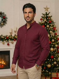 Pánská Košile Vínová OZONEE O/V57Z