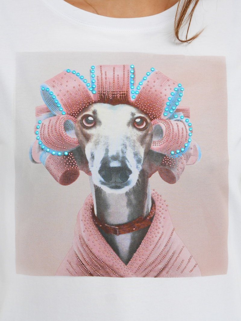 Dámské Tričko Bílo-RůžovéOZONEE JS/YJ77726