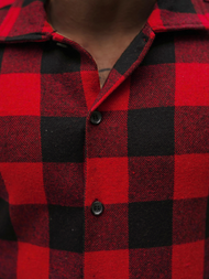 Pánská Košile Černo-Červená OZONEE O/L0149