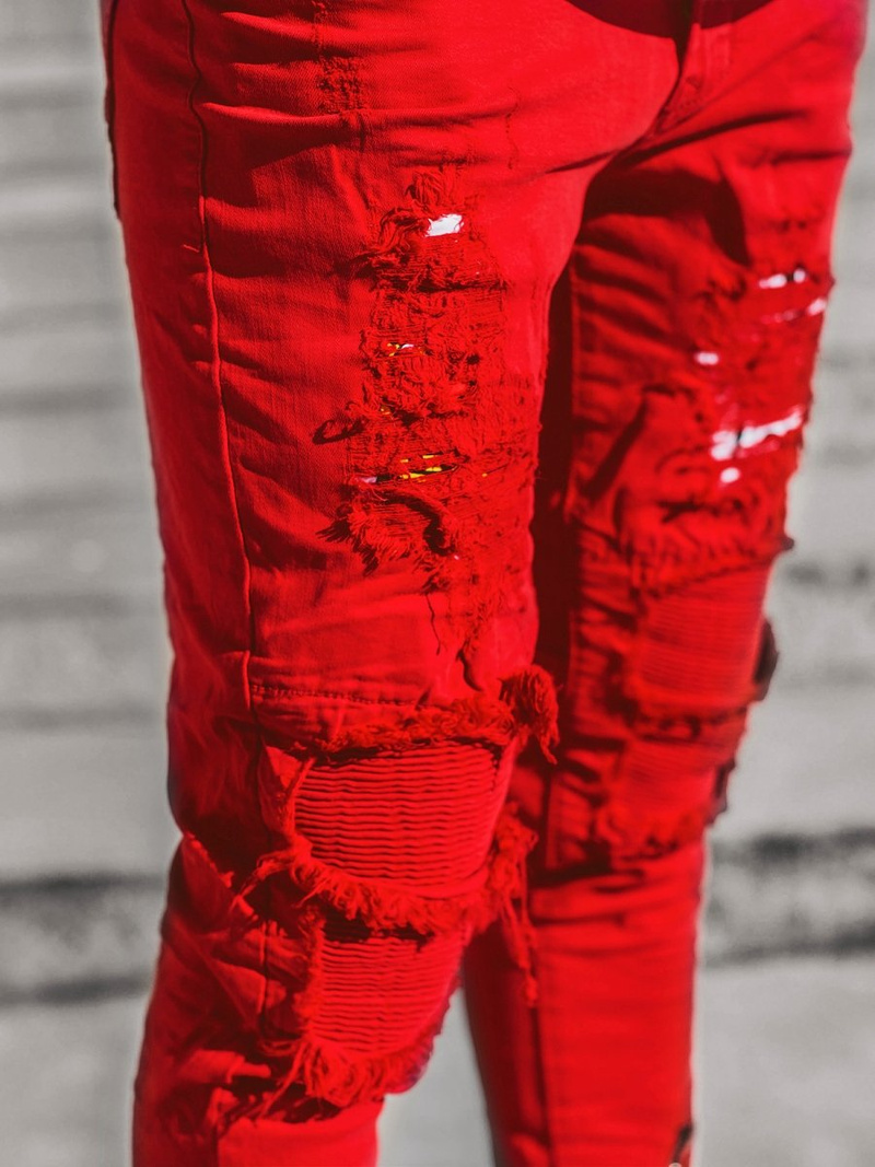 Pánské Džíny Červené OZONEE T/82015