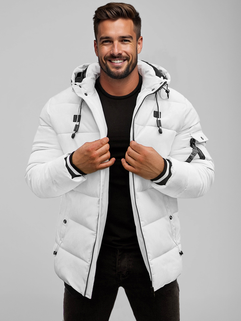 Pánská Bunda Bílá OZONEE JS/57M7502/281Z