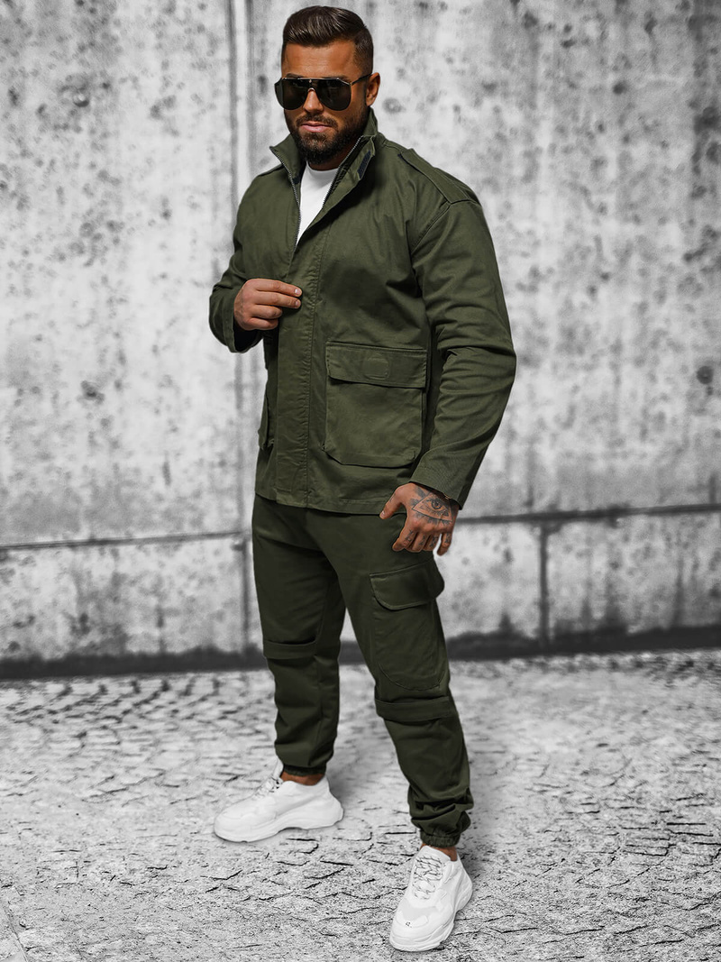 Pánská Bunda Khaki OZONEE O/G3035