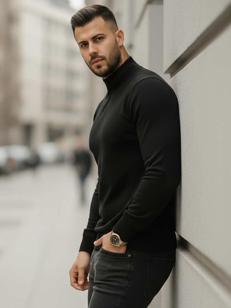 Pánský Svetr Černý OZONEE V/V24503