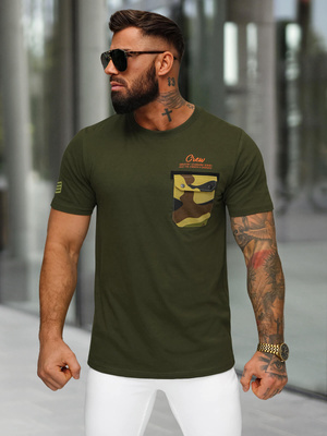 Pánské Tričko Khaki OZONEE O/MPO3492