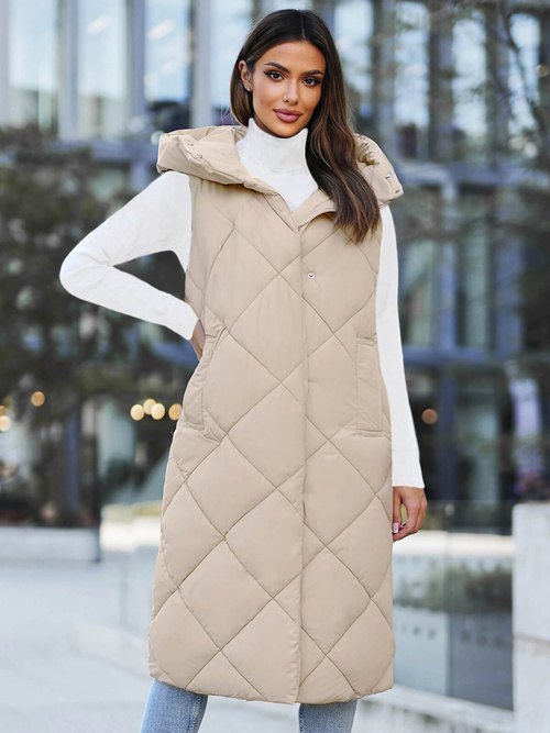 Dámská vesta béžová OZONEE JS/5M3165/62