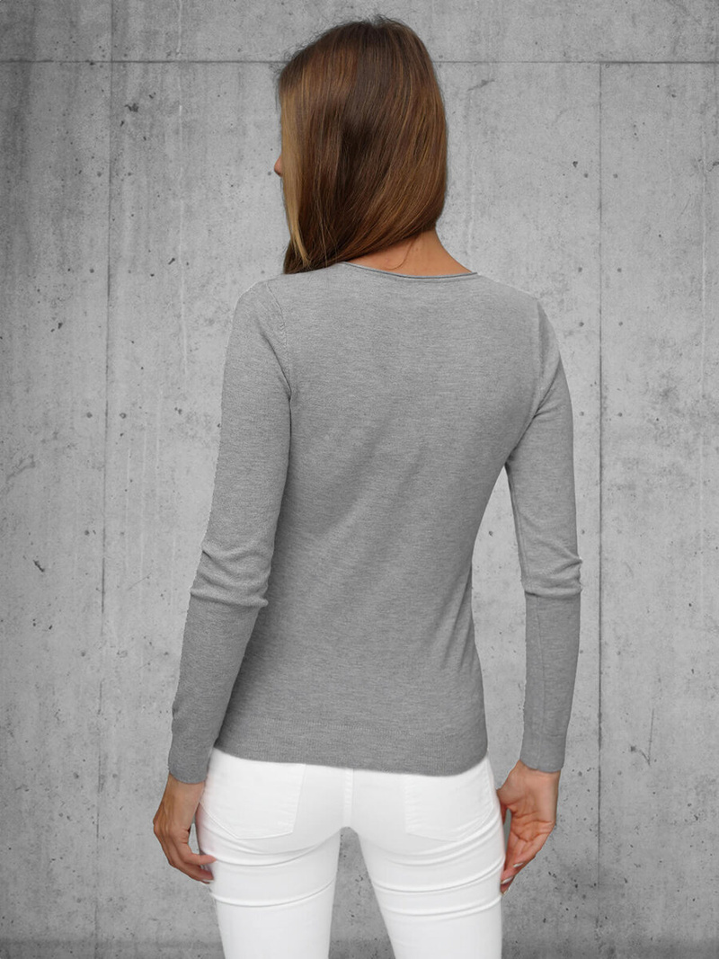 Dámský svetr tmavě-sedá OZONEE JS/8006/3