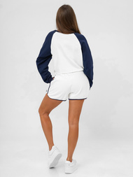 Dámská dvoudílná tepláková souprava bílo-námořnické modré OZONEE JS/M58631AB