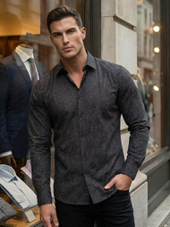 Pánská Košile Černá OZONEE V/V184Z