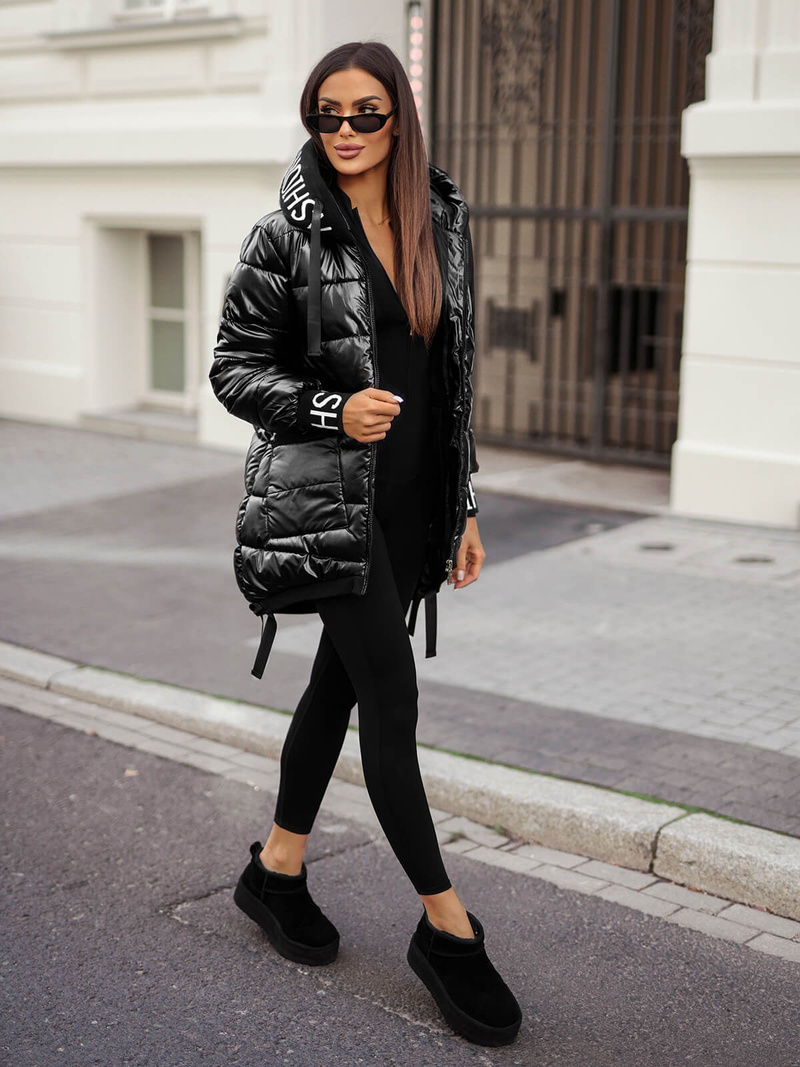 Dámská Bunda Černá OZONEE JS/5M3188/392Z