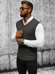 Pánský Svetr Grafitové OZONEE NB/MM6005/3Z