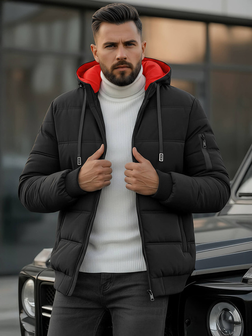 Pánská Bunda Černá OZONEE JS/31M5003Z