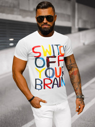 Pánské Tričko Bílé OZONEE O/T125/1Z