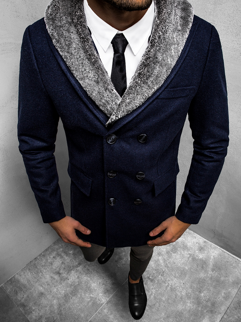 Pánský Kabát Námořnický Modry OZONEE O/5626