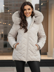 Dámská Bunda Světle-Šedá OZONEE JS/16M9296/280Z