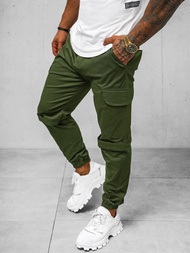 Pánské Chino Jogger Kalhoty Khaki OZONEE O/G3014Z
