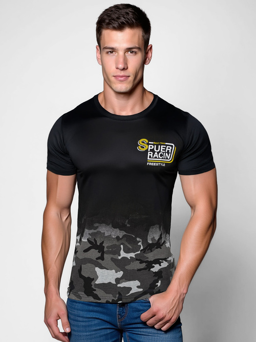 Pánské Tričko Šedé OZONEE JS/S985/2Z