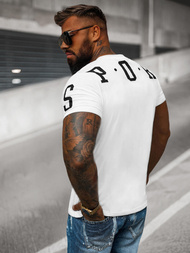 Pánské Tričko Bílé OZONEE O/8T1260/1