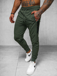 Pánské Chino Kalhoty Khaki OZONEE O/DC468