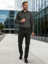 Pánská Košile Černá OZONEE V/V184