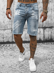 Pánské Džínové Kraťasy Modré OZONEE NB/MP0259BC