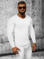 Pánský Svetr Bílý OZONEE NB/MMB601/1Z