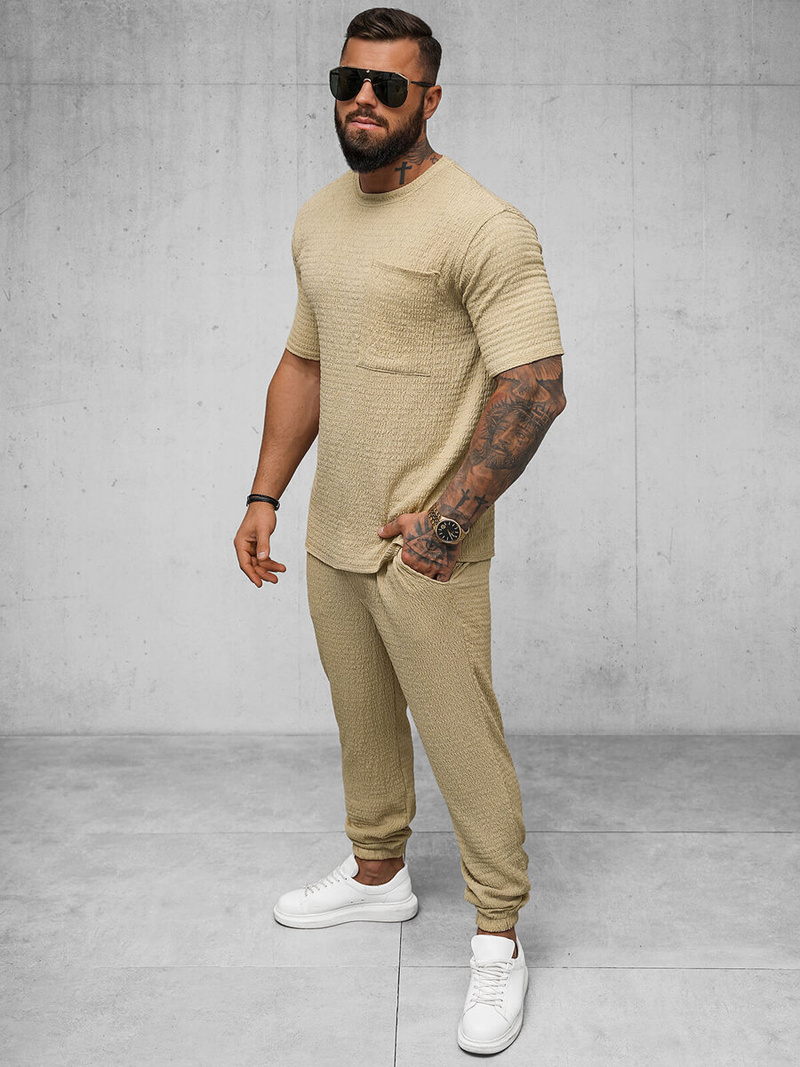 Pánské Tričko Camelový OZONEE O/Y960T