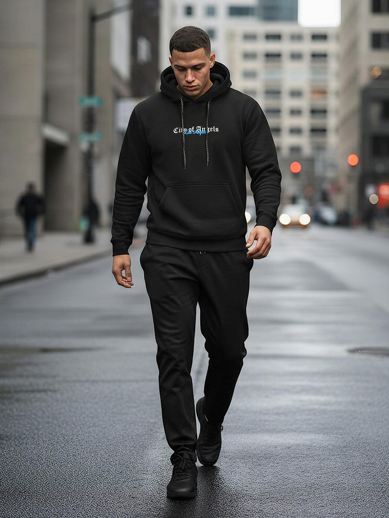 Pánská Mikina Černá OZONEE JS/21B1901/3