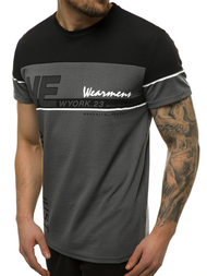 Pánské Tričko Grafitové OZONEE JS/SS11002Z