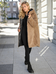 Dámská dlouhá zimní bunda černá OZONEE JS/5M3352/392