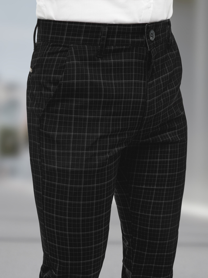 Pánské Chino Kalhoty Černé OZONEE DJ/5515