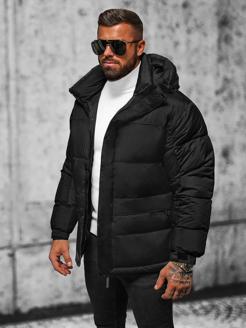 Pánská Bunda Černá OZONEE JS/31M5008