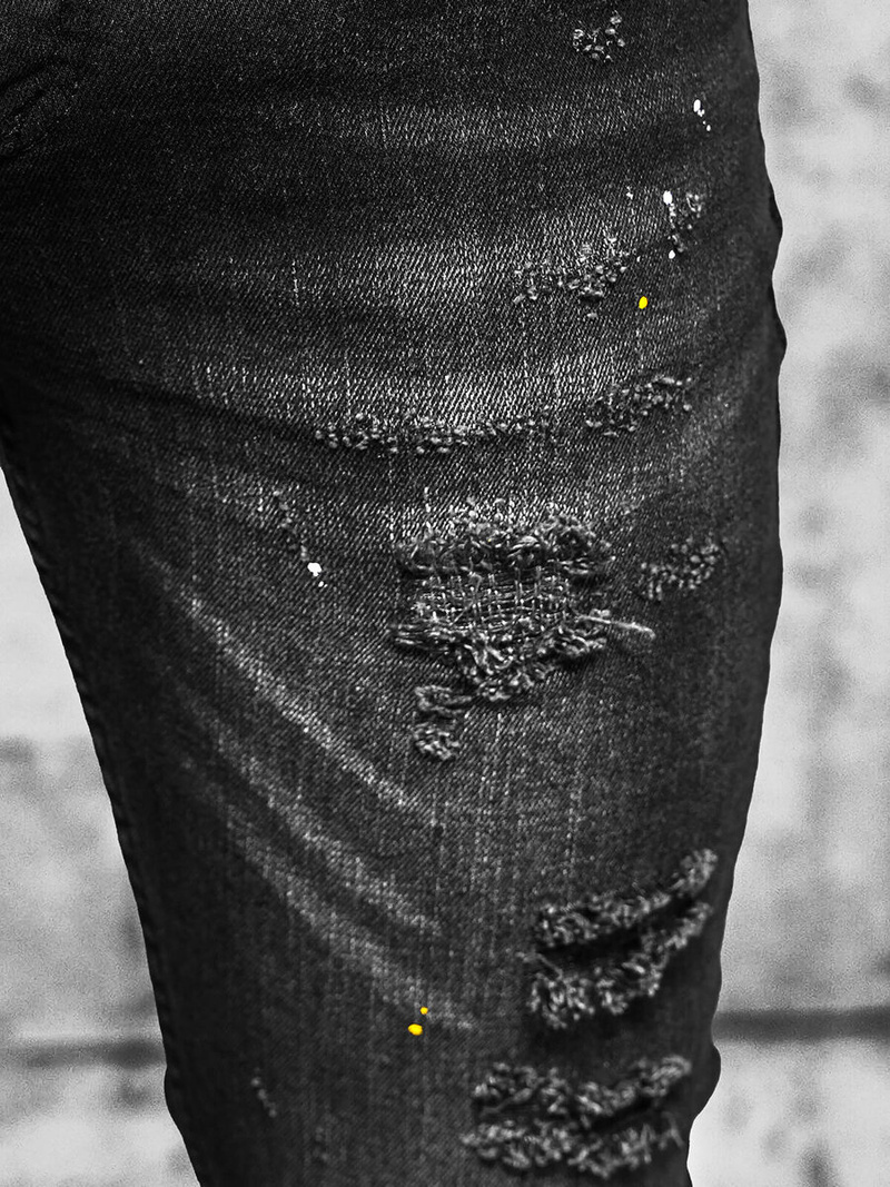 Pánské Džíny Černé OZONEE O/MB465