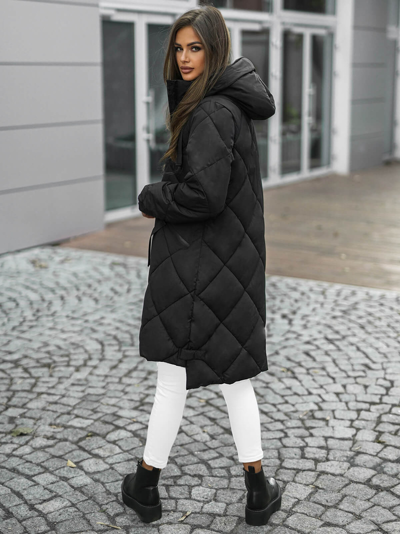 Dámská Bunda Černá OZONEE JS/5M3168/392Z