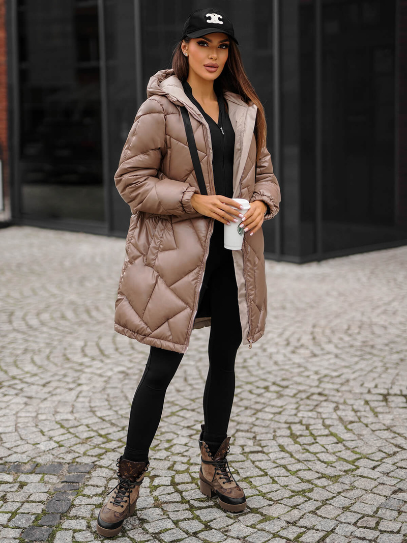 Dámská Bunda Camelová OZONEE JS/5M3189/84Z