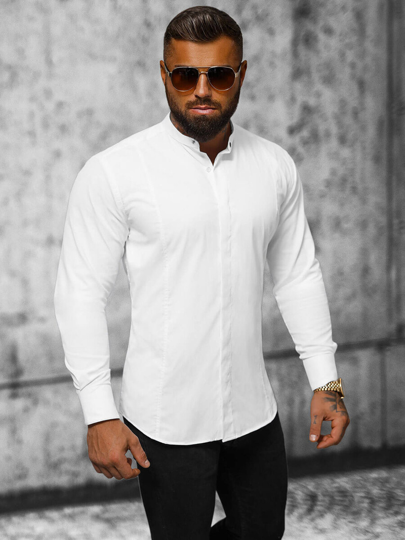 Pánská Košile Bílá OZONEE O/V72