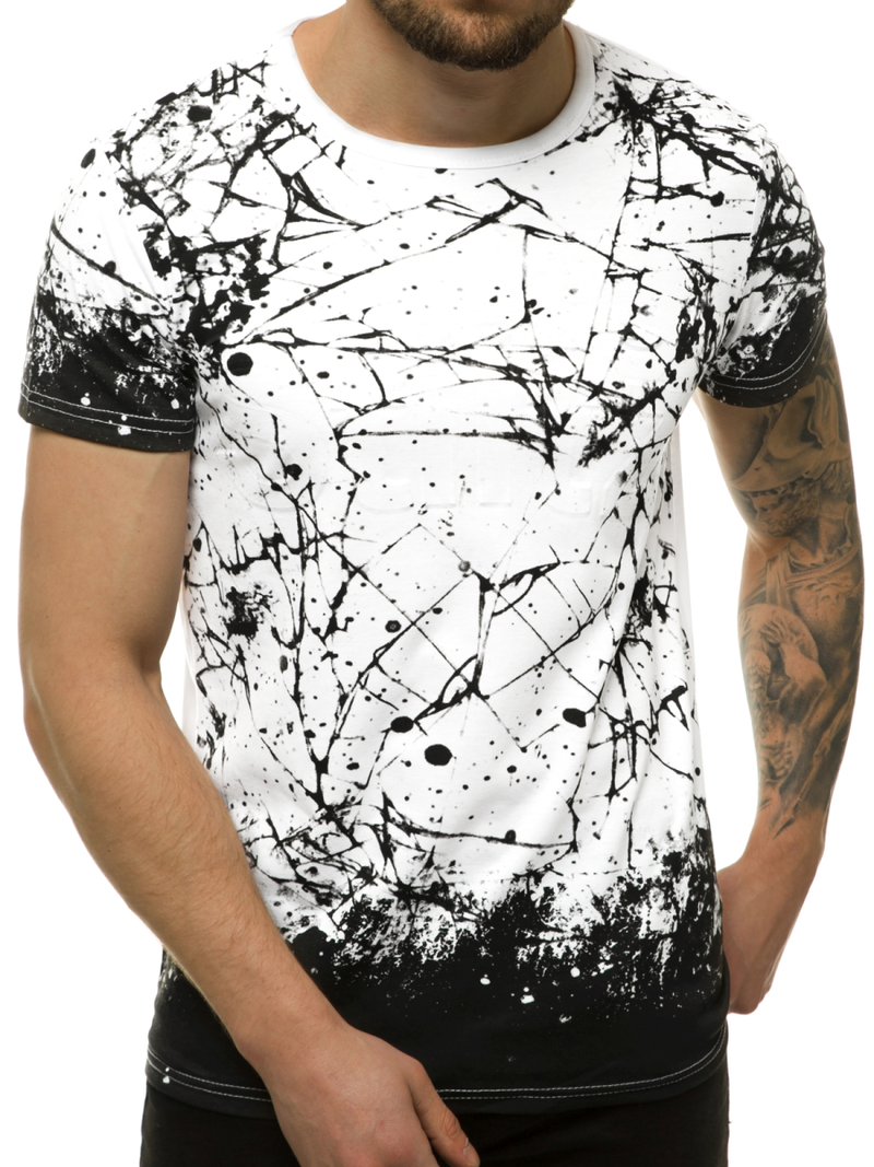 Pánské Tričko Bílé OZONEE JS/SS11019